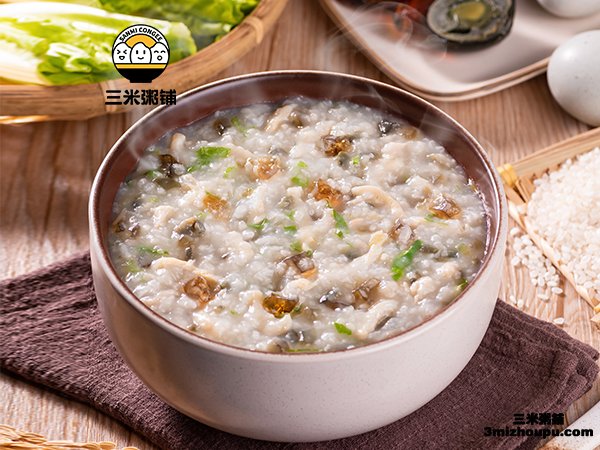 皮蛋鸡肉粥