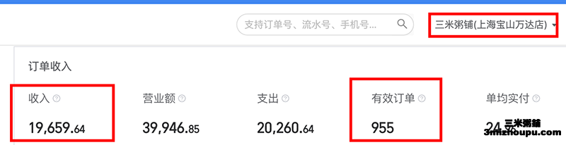 三米粥铺上海万达宝山腊八节营收